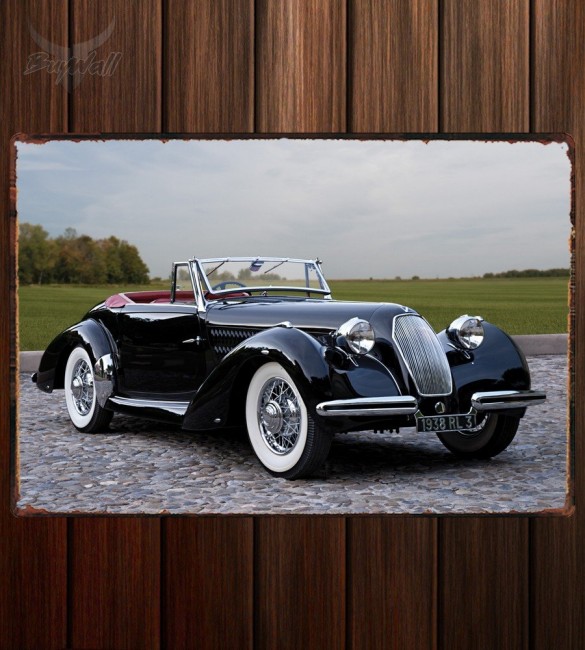 Металлическая табличка Talbot Lago T120 Roadster Металлическая табличка Talbot Lago T120 Roadster